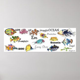 Gebruik onze ImagineOCEAN cartoon banner Med Poster