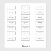 Gebruik op datum waarop de stickers het beste zijn