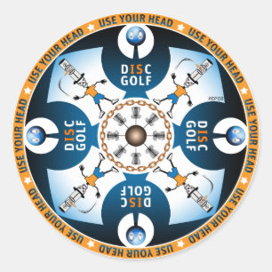 Gebruik uw hoofd ronde sticker