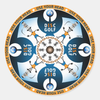Gebruik uw hoofd ronde sticker