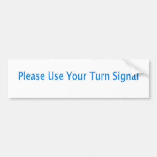 Gebruik uw keersignaal bumpersticker (Voorkant)