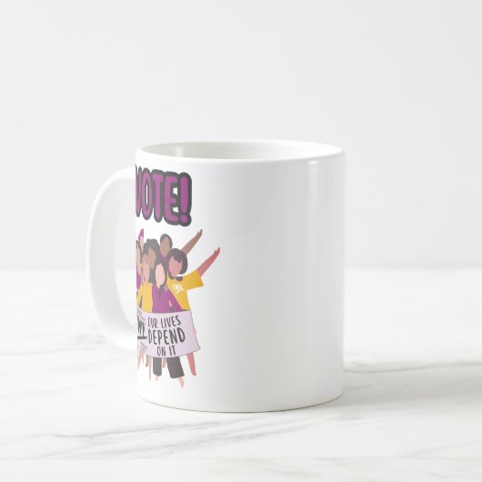 Gebruik uw Mok voor stemmen, 11 oz koffie Mok (Voorkant links)