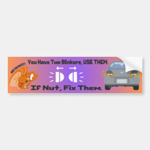 Gebruik uw oogkleppen Eekhoorn rijden veiligheid H Bumpersticker
