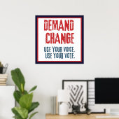 Gebruik uw stem en uw stem voor Verandering Poster (Thuiskantoor)