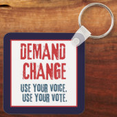 Gebruik uw stem en uw stem voor Verandering Sleutelhanger (Achterkant)