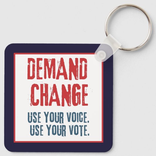Gebruik uw stem en uw stem voor Verandering Sleutelhanger (Achterkant)
