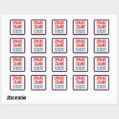 Gebruik uw stem en uw stem voor Verandering Vierkante Sticker (Vel)