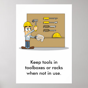 Gebruik van Handgereedschap 002 Poster