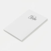 Gebruiker Cool Monochrome Grijs Trendy Script Mono Post-it® Notes (Schuin)