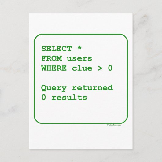 Gebruikers zonder clusters briefkaart (Voorkant)