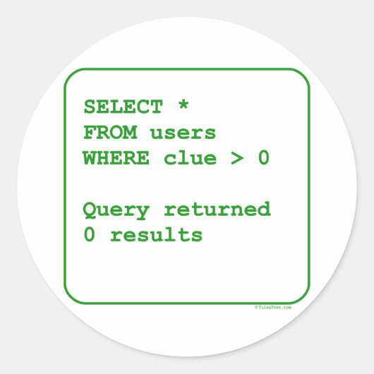 Gebruikers zonder clusters ronde sticker (Voorkant)