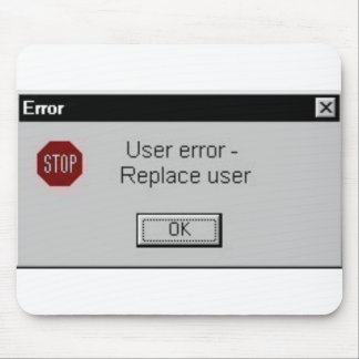 gebruikersfout muismat