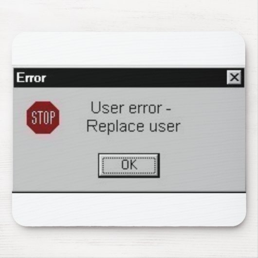 gebruikersfout muismat (Voorkant)