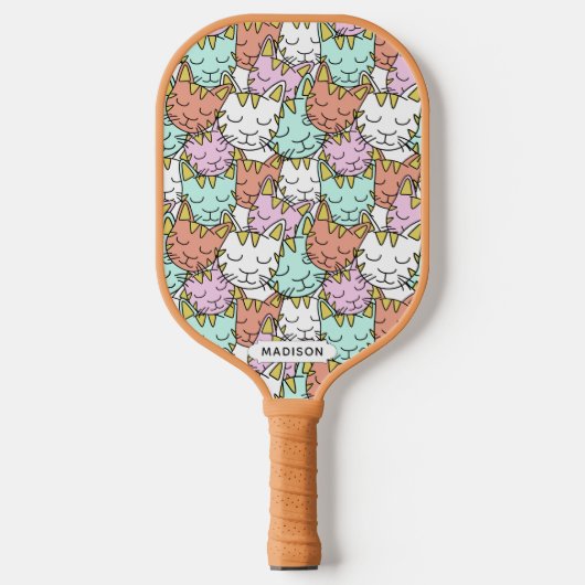 Gebruikersnaam Slapy Cats Pattern Pickleball Paddle (Voorkant)