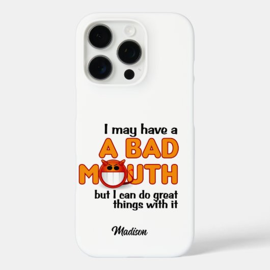 Gebruikersnaam Slechte mond Case-Mate iPhone Case (Achterkant)