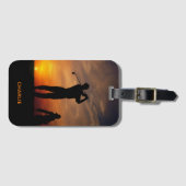 Gebruikersnaam Sunset Golfer Bagagelabel (Voorkant (horizontaal))