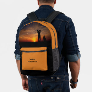 Gebruikersnaam Sunset Golfer Bedrukte Rugzak