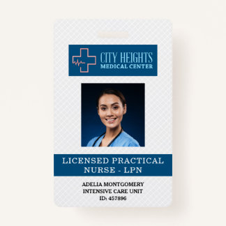 Gebruiksrechthebbende LPN-naam Foto-ID-Logo Badge
