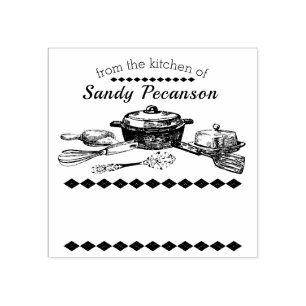  gebruiksvoorwerpen uit de keuken van postzegel 	rubberstempel