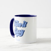 , gebruiksvriendelijke Mok in retro-stijl (Voorkant links)