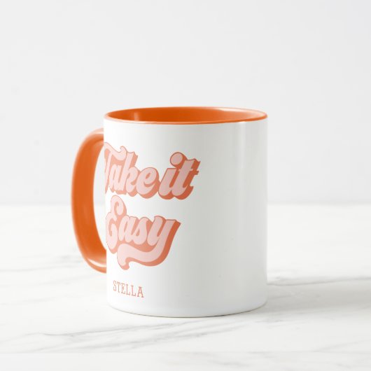 , gebruiksvriendelijke retro-stijl mok (Voorkant links)