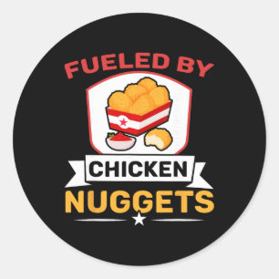 Gebruikt door kipnuggets liefhebber Foodie Nuggy Ronde Sticker