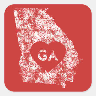 Gebruikt Ik hou van Georgia State Stickers