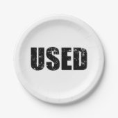 GEBRUIKT PAPIEREN BORDJE (Voorkant)