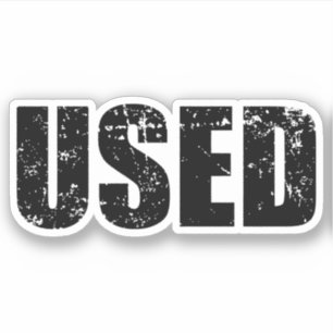 GEBRUIKT STICKER