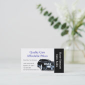 Gebruikte autodealer visitekaartje (Staand voorkant)