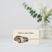 Gebruikte autodealer visitekaartje (Staand voorkant)