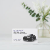 Gebruikte autodealer visitekaartje (Staand voorkant)