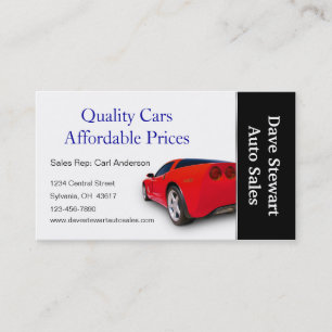 Gebruikte autodealer visitekaartje