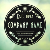 Gebruikte bedrijfsnaam, decoratief raamsticker (Vel 3)