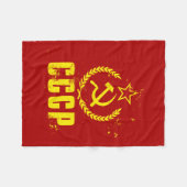 Gebruikte communistische CCCP-vlaggenbanken Fleece Deken (Voorkant (Horizontaal))