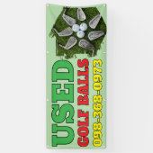 Gebruikte golfballen Custom Banner (Verticaal)