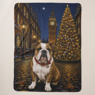 Gebruinde Bulldog Vakantie  Sherpa Deken