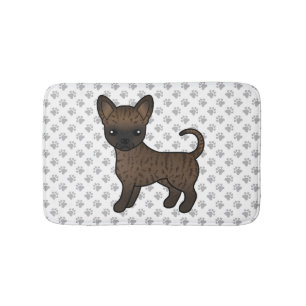 Gebruinde Chihuahua met gladde vacht Cartoon Hond Badmat