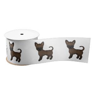 Gebruinde Chihuahua met gladde vacht Cute Cartoon Lint