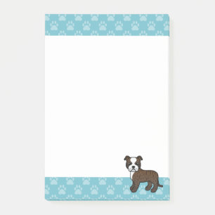 Gebruinde En Witte Staffordshire Bull Terrier Hond Post-it® Notes