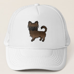 Gebruinde Langharige Chihuahua Cute Cartoon Hond Trucker Pet