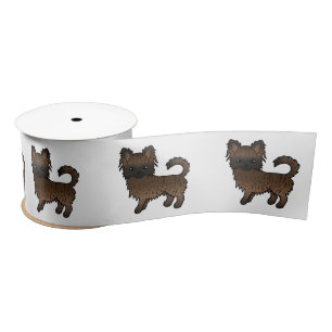 Gebruinde Langharige Chihuahua Mopshond Cute Carto Lint
