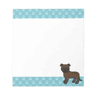 Gebruinde Staffordshire Bull Terrier Hond Notitieblok