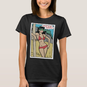 Gebruinde strandkonijn bikinimeisje • Wat is er, n T-shirt