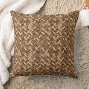 Gebruinde textuur in bruin en beige patroon  kussen