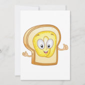Gebruinde Toast Cartoon Karakter Gelukkig Brood Kaart (Voorkant)