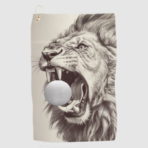 Gebrul van de Leeuw Golfbal vasthouden Golfhanddoek