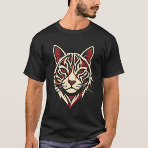 Gebrul van de Tribale Tijger: Geometrisch Katachti T-shirt