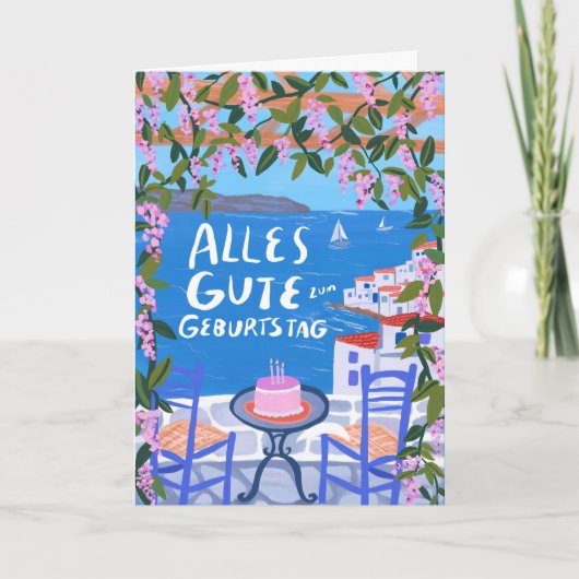 Geburtstag Alles Gute Geburtstagskarte mit Blick  Kaart (Voorkant)