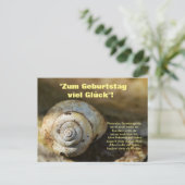 Geburtstags Schneckenpost Briefkaart (Staand voorkant)